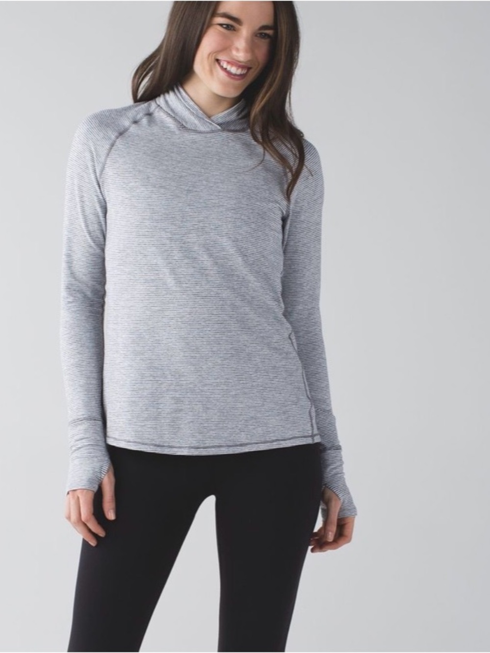Light Heather Gray Long-Sleeve Active Top